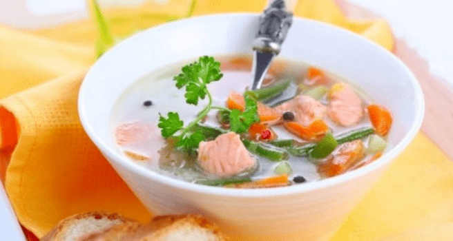 sup ikan pada diet protein