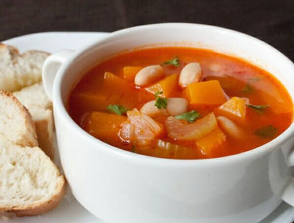 Sup saderi adalah hidangan yang enak dalam diet diet yang sihat untuk menurunkan berat badan