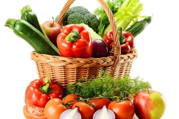 Bakul sayuran untuk diet 6 kelopak